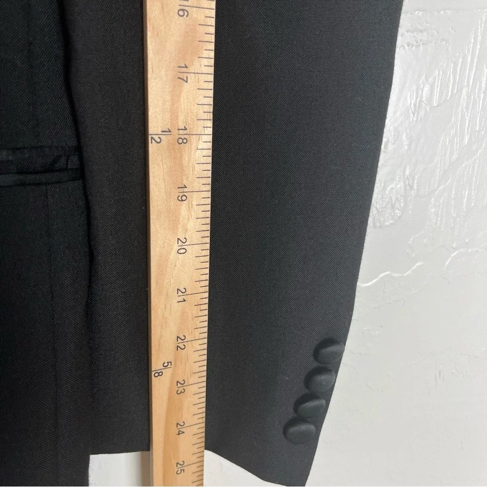 Dario Ferrozzi Tuxedo Jacket Mens 44R Black Excellent Double Breasted Peak Lapel